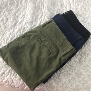 Loft sanded sateen zip pocket chinos